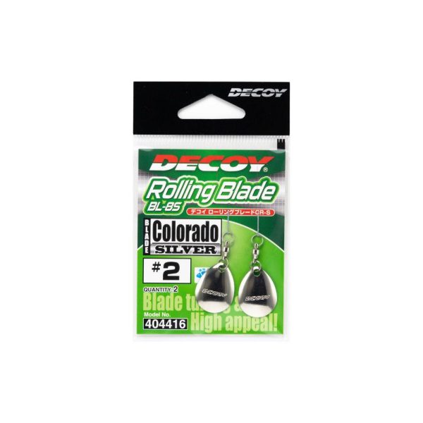 Decoy BL-8S Colorado Silver 2 Spinner Blade with Swivel 2pcs