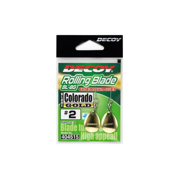 Decoy BL-8G Colorado Gold 1 Spinner Blade with Swivel 2pcs