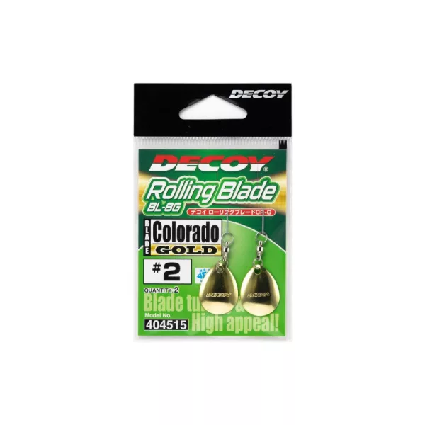 Decoy BL-8G Colorado Gold 2 Spinner Blade with Swivel 2pcs