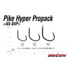 Decoy AS-04P Pike Hyper Pro Pack #2/0 Spade End Barbed Single Predator Hook 36pcs