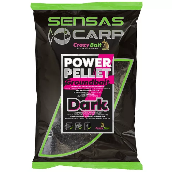 Sensas UK Power Pellet Plus Dark Groundbait 2kg