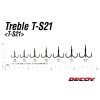 Decoy T-S21 Belly Hook #1/0 Eyed Barbed Treble Hook 4pcs