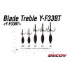 Decoy Spinner Blade Y-F33BT #8 Eyed Barbed Treble Hook 2pcs