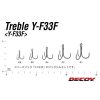 Decoy Fiber Teaser FB-5 #2 Eyed Barbed Treble Hook 2pcs