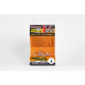 Decoy V-F52 #4 Eyed Barbed Twin Hook 6pcs