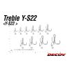 Decoy Y-S22 Multi Purpose #1 Eyed Barbed Treble Hook 5pcs