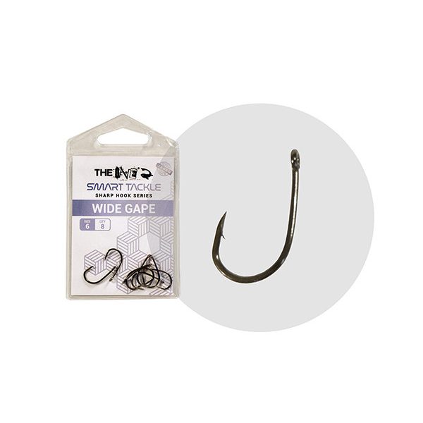 The One 8626Bd Wide Gape 2 Black Nickel Eyed, Barbed Boilie Hook 8pcs