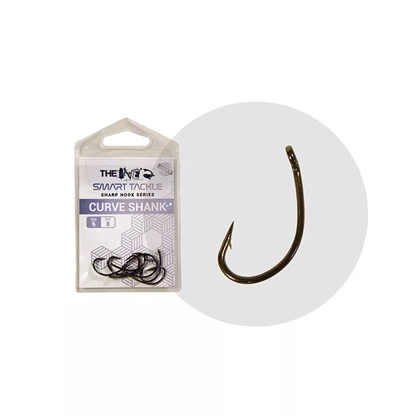 The One 8245Bd Curve Shank 2 Black Nickel Eyed, Barbed Boilie Hook 8pcs