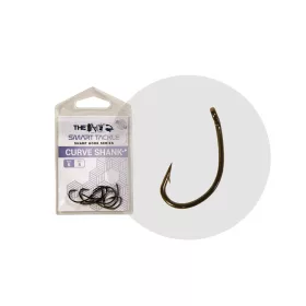   The One 8245Bd Curve Shank 6 Black Nickel Eyed, Barbed Boilie Hook 8pcs