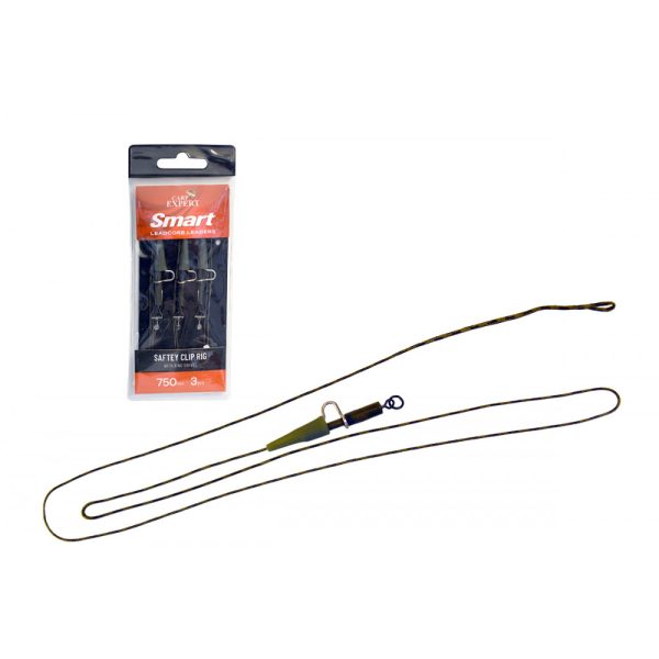 Carp Expert Leadcore Safety Clip Rig With Ring Swivel 3 Pcs/Bag