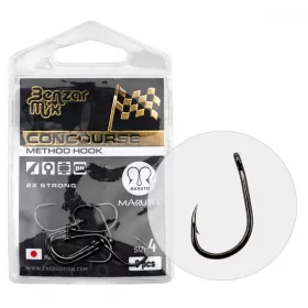   BENZÁR CONCOURSE METHOD STRONG 2X HOOK 8 8PCS/PACK - Feeder hook - Barbed hook, Eyed hook