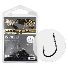   BENZÁR CONCOURSE METHOD CARP WINNER HOOK 12 8PCS/PACK - Feeder hook - Barbed hook, Eyed hook