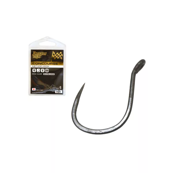 Benzár Mix Concourse Pro Carp 12 Eyed, Barbless Carp Hook 8pcs