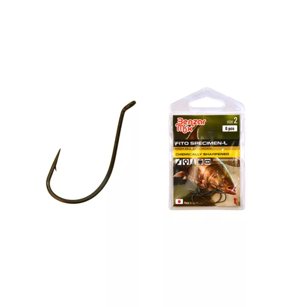 Benzár Mix Fito Specimen-L 2 Eyed, Barbed Hook 6db