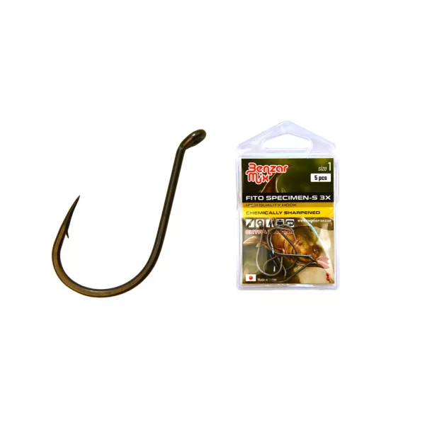 Benzár Mix Fito Specimen-S 3X 1 Eyed, Barbed Hook 5pcs