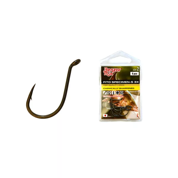 Benzár Mix Fito Specimen-S 3X 2 Eyed, Barbed Hook 6pcs