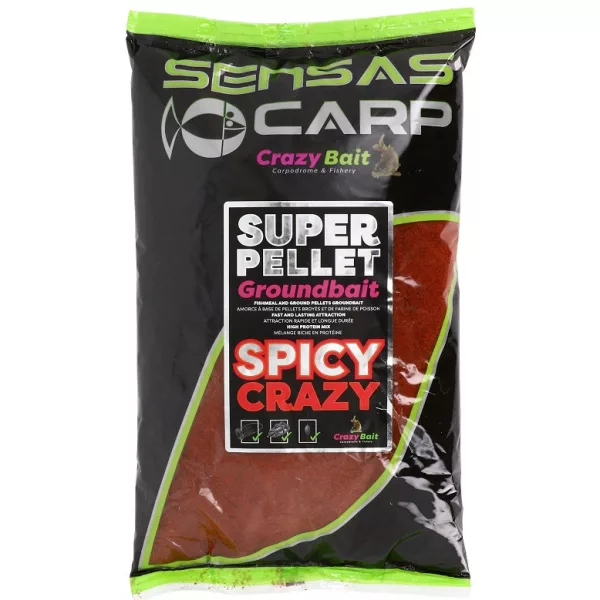 Sensas Super Pellet Spicy Crazy Groundbait 1kg