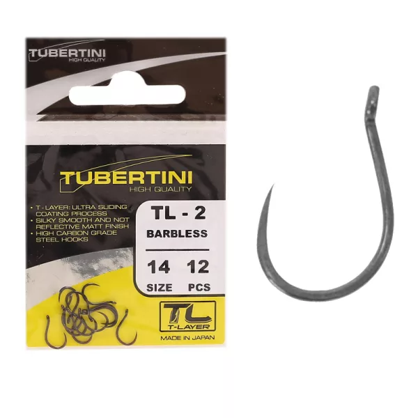 Tubertini TL-2 Barbless, 10 Carp Hook 12pcs