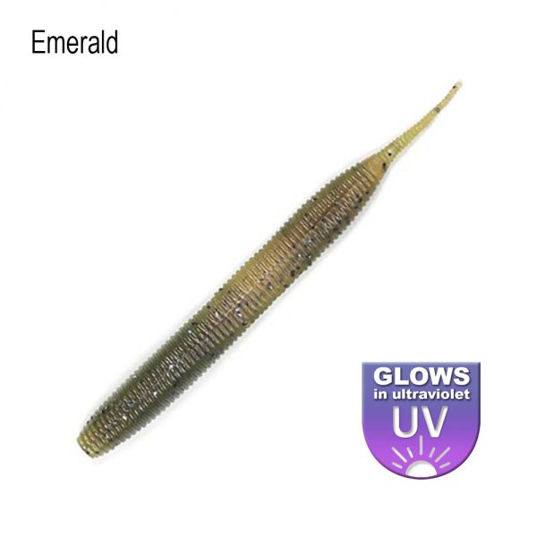 DS Sexy Worm 10,16cm Emerald 6pcs/pack plastic bait