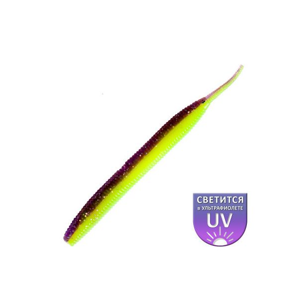 DS Sexy Worm 10,16cm Violet lemon 6pcs/pack plastic bait