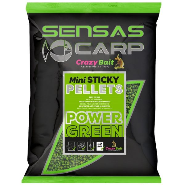 Sensas Pellet Mini Sticky Green Feeding pellets 700gr