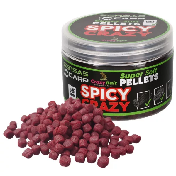 Sensas Super Soft Spicy Crazy 6mm Hook Pellet 60gr