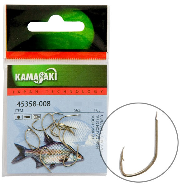 Hook Kamasaki Carbon P890Br, Bronze, (12 Pcs/Pack), Size 10