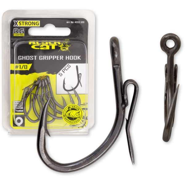 BlackCat Black Cat #2/0 Ghost Gripper Hook DG DG coating 5 pcs