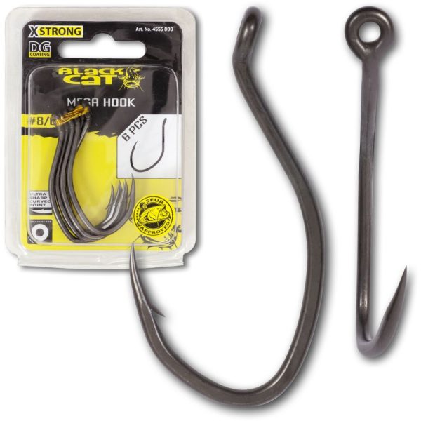 BlackCat Black Cat #10/0 Mega Hook DG DG coating 6 pcs