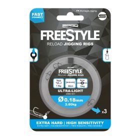 Spro FreeStyle Reload Jig Rig 0.18mm pre-tied hook