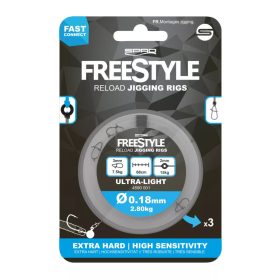 Spro FreeStyle Reload Jig Rig 0.35mm pre-tied hook