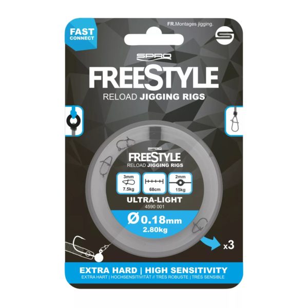 Spro FreeStyle Reload Jig Rig 0.35mm pre-tied hook