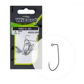 Wizard Pro-V Jig Eyed Barbed 4 Spinning-offset Hook