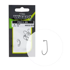 Wizard Pro-V Jig Eyed Barbed 1/0 Spinning-offset Hook