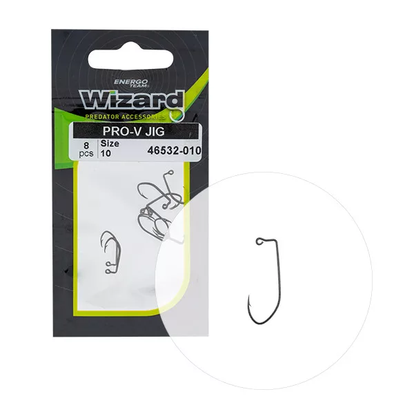 Wizard Pro-V Jig Eyed Barbed 3/0 Spinning-offset Hook