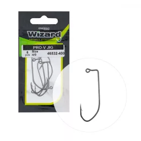 Wizard Pro-V Jig Eyed Barbed 4/0 Spinning-offset Hook