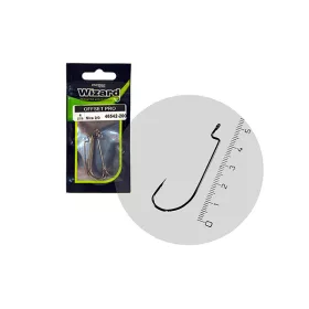 Wizard Offset Pro Eyed Barbed 4/0 3pcs Spinning-offset Hook