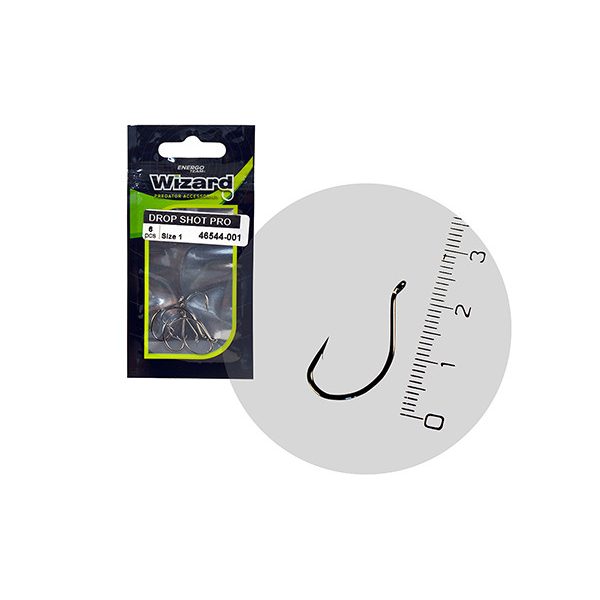 Wizard Drop Shot Pro Eyed Barbed 6 6pcs Spinning-offset Hook