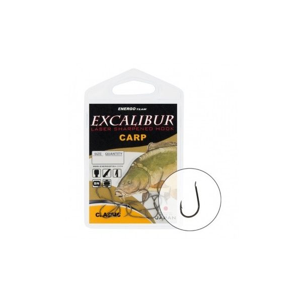 Hook Excalibur Carp Classic, Black Nickel, (8 Pcs/Pack), Size 2