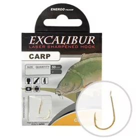Excalibur Tied Hook Carp Classic, Gold No.2