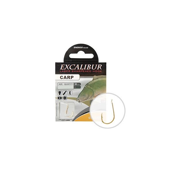 Excalibur Knotted Horog Carp Classic, Gold No.4