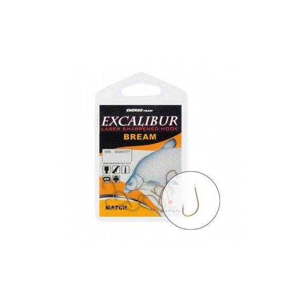 Hook Excalibur Bream Match, Brown, (10 Pcs/Pack), Size 10