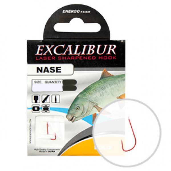 Hook Excalibur Nase Bolo, Red, (10 Pcs/Pack), Size 10
