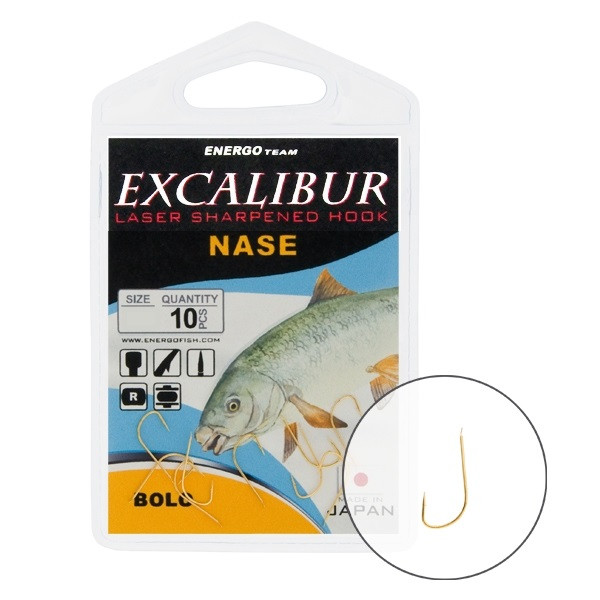 Hook Excalibur Nase Bolo, Gold, (10 Pcs/Pack), Size 14