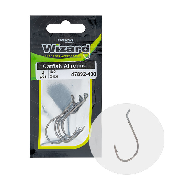 Wizard Hook Catfish Allround Eared Bearded 3/0 Catfish Hook