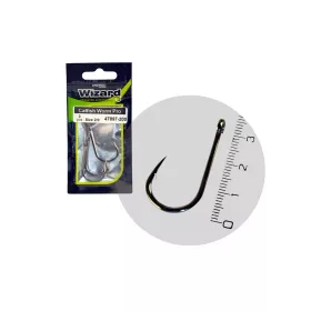 Wizard Catfish Worm Pro Eyed Barbed 2/0 Catfish Hook