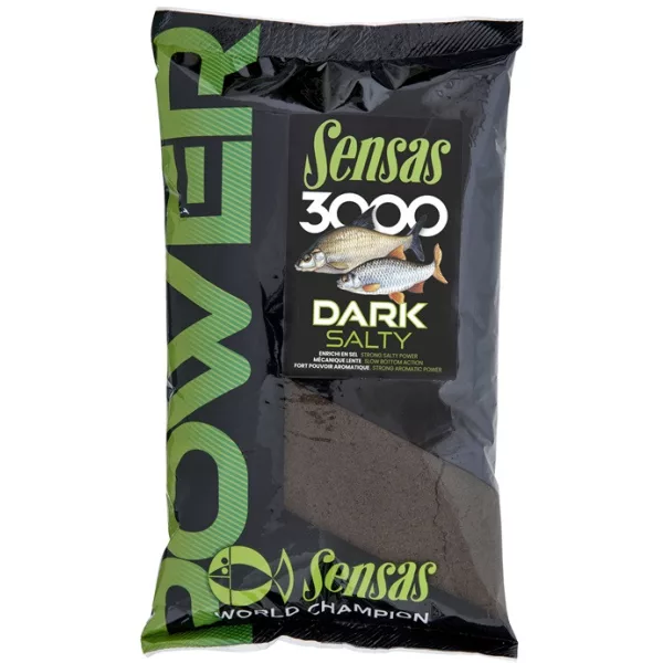 Sensas 3000 Power Dark Salty Groundbait 1kg