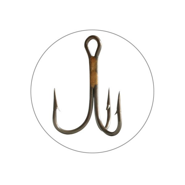 Treble Hook Wizard Grizzly Ec774 No.:6 4X Bz 5pcs/C