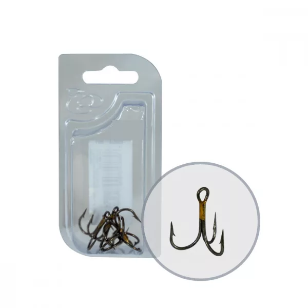 Wizard Grizzly 954M-8 3X Bronze Treble Hook 6Pcs/Pack