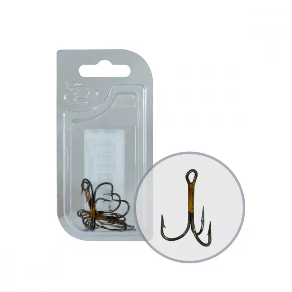 Wizard Grizzly 974M-6 2X Bronze Treble Hook 5Pcs/Pack